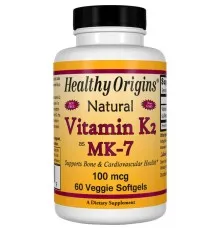 Витамин Healthy Origins Витамин К2 в Форме МК-7, Vitamin K2 as MK-7, 100 мкг, 60 ка (HO27442)