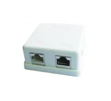 Комп'ютерна розетка Cablexpert RJ45x2 FTP, cat.5e (NCAC-HS-SMB2)