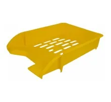 Лоток для паперів Арника горизонтальний, пластиковий, жовтий (80107)