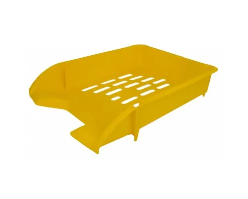 Лоток для паперів Арника горизонтальний, пластиковий, жовтий (80107)