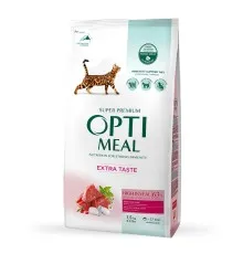 Сухий корм для кішок Optimeal зі смаком телятини 1.5 кг (4820215364690)