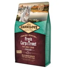 Сухой корм для кошек Carnilove Fresh Carp and Trout Sterilised for Adult cats 2 кг (8595602527441)