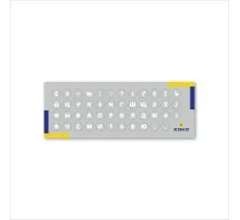 Наклейка на клавіатуру XoKo мікро-наклейка прозора 47 keys UA/rus white (XK-MCR-47)