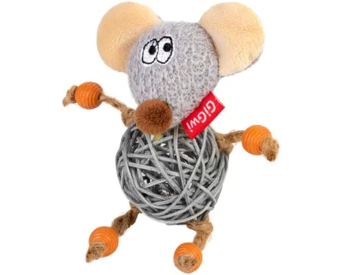 Іграшка для котів GiGwi Catch&Scratch Миша з дзвіночком 8 см (2300)