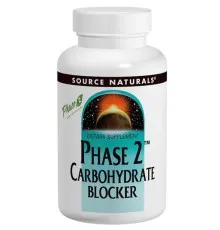 Трави Source Naturals Біла Квасоля Фаза 2, 500 мг, Phase 2 Carbohydrate Blocker, 30 таблеток (SN1559)