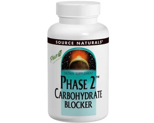 Травы Source Naturals Белая Фасоль Фаза 2, 500 мг, Phase 2 Carbohydrate Blocker, 30 таблеток (SN1559)