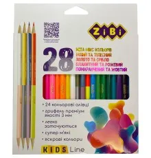 Олівці кольорові ZiBi тригранні 28 кольорів (ZB.2442)