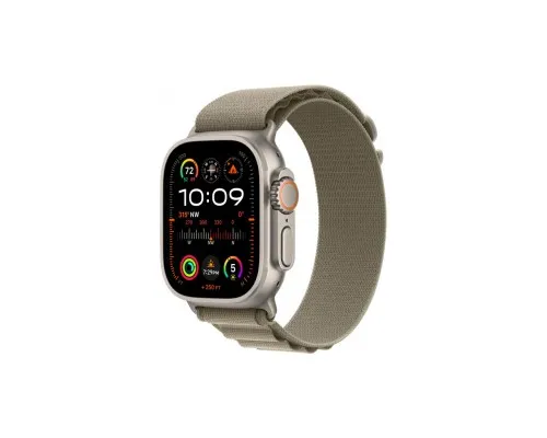 Смарт-часы Apple Watch Ultra 2 GPS + Cellular, 49mm Titanium Case with Olive Alpine Loop - Large (MRF03UL/A)