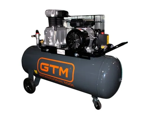 Компрессор GTM 100л, 400/300л/мин, 2,2кВт, 10бар, 220В, 2 цилиндра (KCH2070B-100L)