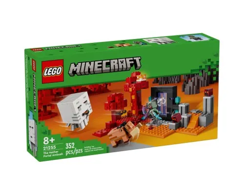 Конструктор LEGO Minecraft Засідка біля порталу в Нижній світ 352 деталей (21255)