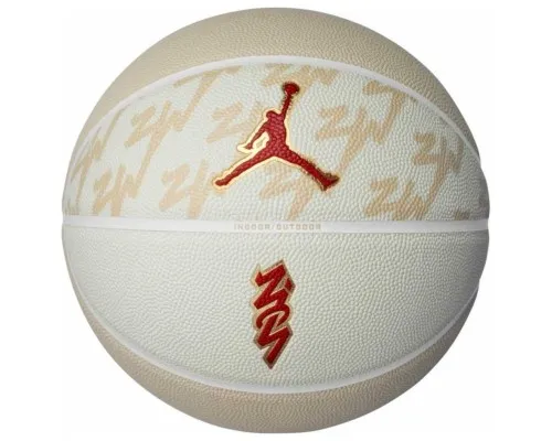 М'яч баскетбольний Nike Jordan All Court 8P Z Williamson Deflated J.100.4141.720.07 Уні 7 Білий/Золотий (887791163417)
