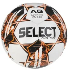 Мяч футбольный Select Flash Turf v23 біло-помаранчевий Уні 5 (5703543315376)
