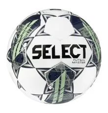 М'яч футзальний Select Master v22 біло-зелений Уні 4 (5703543298334)
