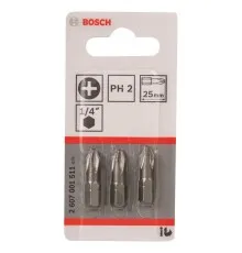 Набір біт Bosch Extra-Hart PH2, 25мм, 3шт (2.607.001.511)