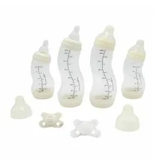 Набір для годування новонароджених Difrax S-bottle Natural 4 антиколікові пляшечки, 2 пустушки (603)
