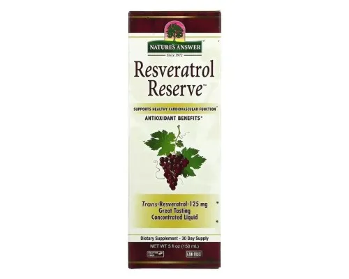 Антиоксидант Nature's Answer Ресвератрол, Resveratrol Reserve, 150 мл (NTA-26177)