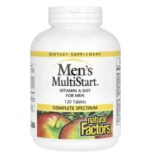 Витаминно-минеральный комплекс Natural Factors Ежедневные витамины для мужчин, Men's MultiStart, Vitamin A Day for Men, (NFS-01570)