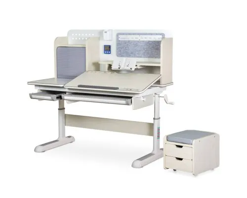 Парта Mealux Winnipeg Multicolor Plus MG Grey (BD-630 MG з тумбою)