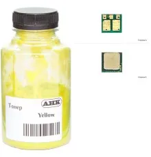 Тонер HP CLJ M180/181 35г Yellow +chip AHK (1505184)