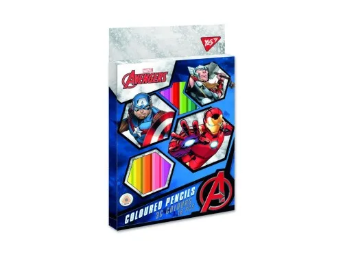 Карандаши цветные Yes Marvel 18 шт 36 цветов (290607)
