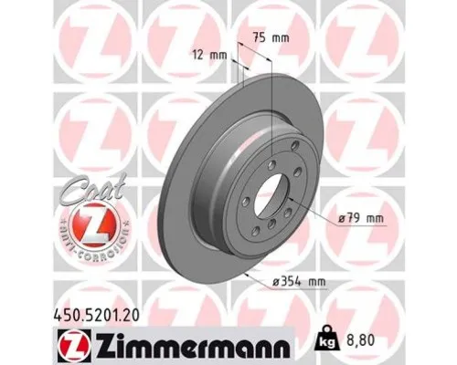 Тормозной диск ZIMMERMANN 450.5201.20