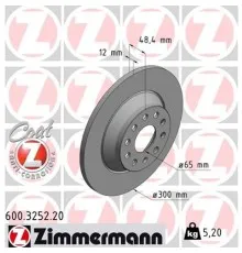 Гальмівний диск ZIMMERMANN 600.3252.20