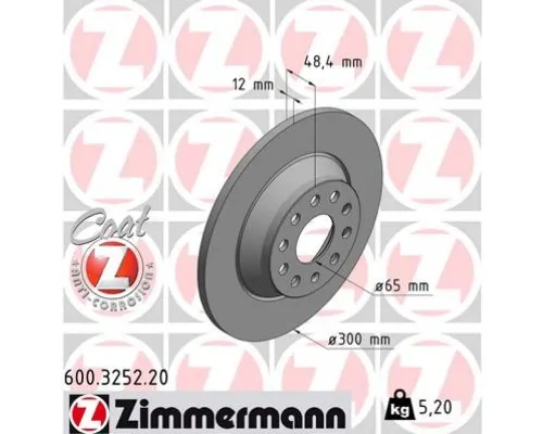 Гальмівний диск ZIMMERMANN 600.3252.20