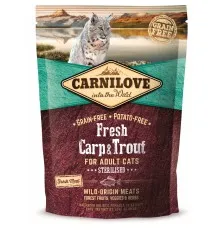 Сухий корм для кішок Carnilove Fresh Carp and Trout Sterilised for Adult cats 400 г (8595602527427)