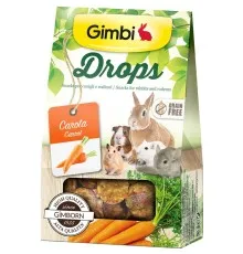 Ласощі для гризунів GimBi дропси з морквою 50 г (4002064201856)
