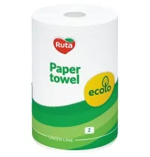 Бумажные полотенца Ruta Ecolo Белые 2 слоя 1 рулон (4820202890195)