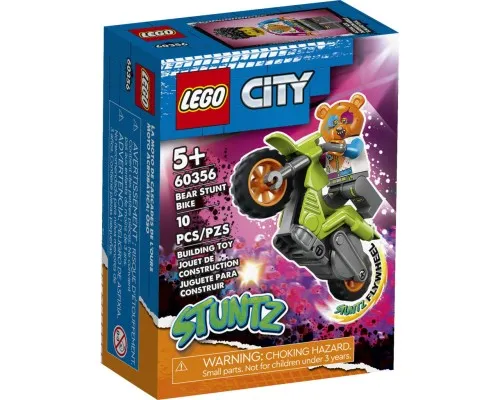 Конструктор LEGO City Каскадерский мотоцикл медведя 10 деталей (60356)