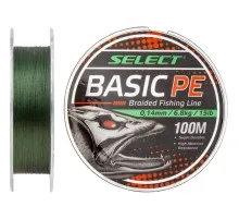 Шнур Select Basic PE 100m Dark Green 0.22mm 30lb/13.6kg (1870.27.66)