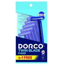 Бритва Dorco Twin Blade Fixed для чоловіків 2 леза 6 шт. (8801038588513)