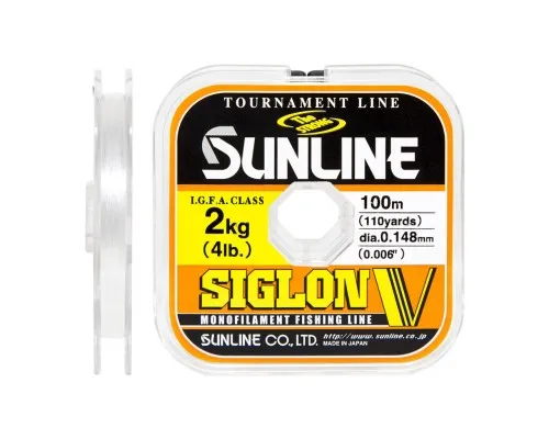 Леска Sunline Siglon V 100m 0.4/0.104mm 1.0kg (1658.10.75)