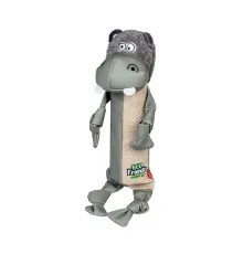 Іграшка для собак GiGwi Eco Friendz Бегемот із пластиковою пляшкою та пищалкою 39 см (2252)