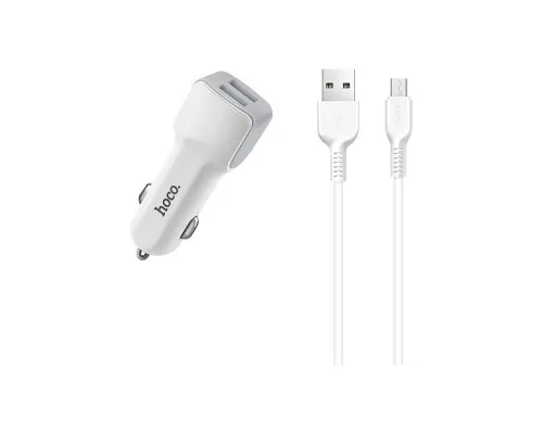 Зарядное устройство HOCO Z23 2xUSB White (6957531078029)