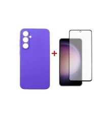 Чохол до мобільного телефона Dengos Kit for Samsung Galaxy S23 FE case + glass (Purple) (DG-KM-12)