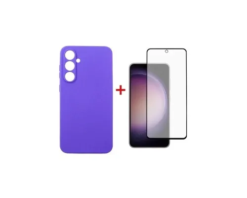 Чохол до мобільного телефона Dengos Kit for Samsung Galaxy S23 FE case + glass (Purple) (DG-KM-12)