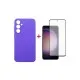 Чехол для мобильного телефона Dengos Kit for Samsung Galaxy S23 FE case + glass (Purple) (DG-KM-12)