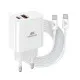 Зарядное устройство RivaCase 2хUSB-А + Type-C PD 20W+QC3.0 кабель Type-C white (PS4102 WD4 (White))