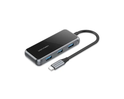 Концентратор Vention USB 3.1 Type-C to HDMI 4K60Hz/USB 3.0х3/RJ45/PD 87W 6-in-1 Mirrored Surface (TFFHB)