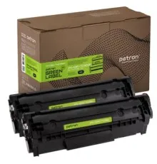 Картридж Patron HP LJ Q2612A/CANON 703 GREEN Label (DUAL PACK) (PN-12A/703DGL)