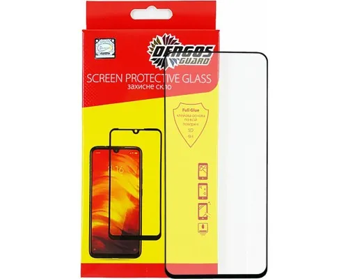 Стекло защитное Dengos Full Glue OPPO A53, black frame (TGFG-143)