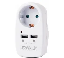 Зарядний пристрій EnerGenie 2 USB x 2.1A (EG-ACU2-02)