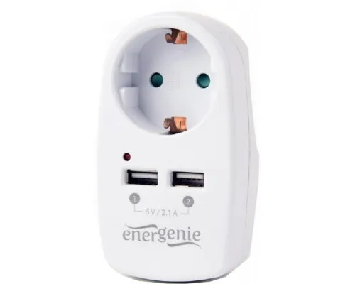 Зарядное устройство EnerGenie 2 USB x 2.1A (EG-ACU2-02)