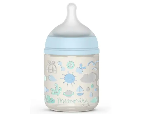 Пляшечка для годування Suavinex Memories Історії малюків 150 мл. блакитна (307048)