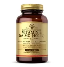 Вітамін Solgar Вітамін Е, 268 мг (400 МО), Vitamin E, d-Alpha Tocopherol & (SOL03540)