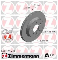 Тормозной диск ZIMMERMANN 600.3254.20