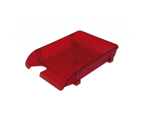 Лоток для бумаг Арника горизонтальный, пластиковый, красный (80504)