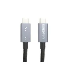 Дата кабель USB-C to USB-C 2.0m Thunderbolt 3 40Gbps, 100W, 20V/ 5A, 4K/ PowerPlant (CA913343)